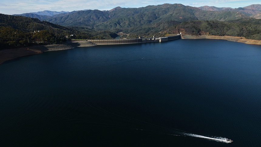 Aerial View Of Shasta Dam